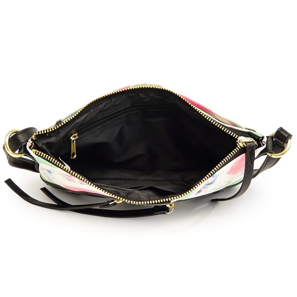 Nicole Miller NEW YORK Chevron Crossbody Bag - Picture 3 of 4